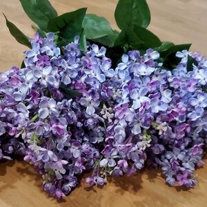 Purple Lilac Faux Flower Stems